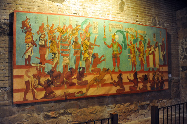 Mural inside the Archaeological Museum, Paseo de los Museos, Antigua Guatemala