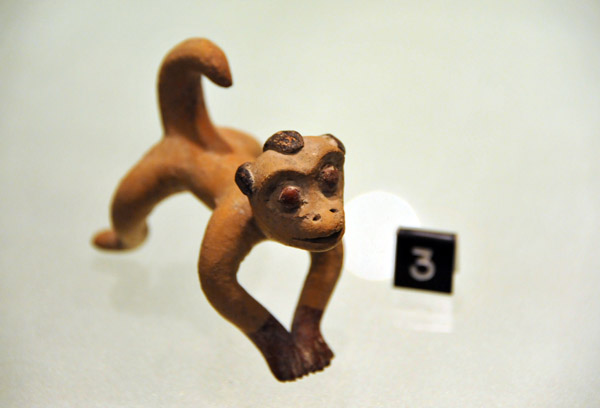 Ceramic monkey, Guatemalan Lowlands, Classic Period, 300-900 AD