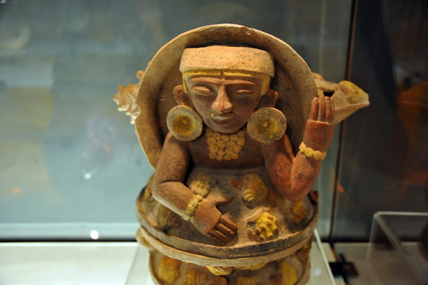 Censer with shells and personage, Guatemalan South Coast, 300-900 AD