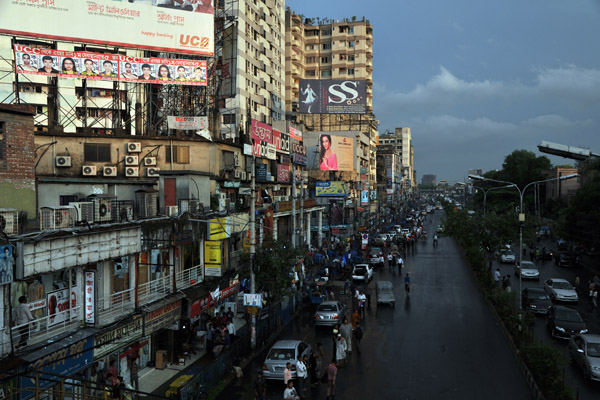 Mirpur Road after the rains, Dhaka