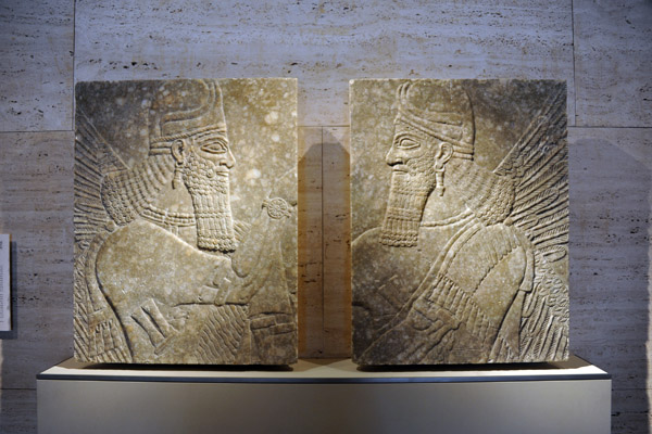 Pair of Winged Deities, Assyrian, 874-860 BC, Nimrud (Iraq)
