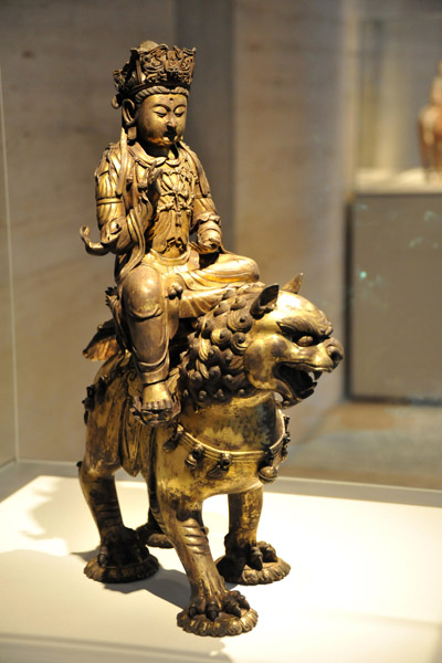 Manjushri on a Lion, Southern Song or Jin Dynasty, ca 1150-1300 AD