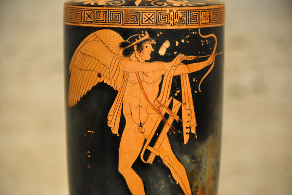 Red-Figure Lekythos Showing Eros in the Role of Archer, Athens, ca 490-480 BC