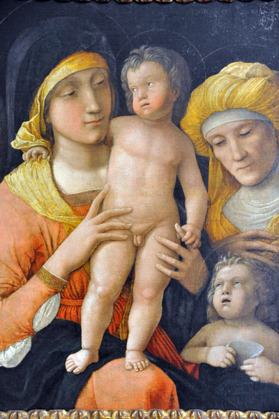 The Madonna and Child with Saint Elizabeth and St. John the Baptist, Andrea Mantegna, 1485-1488
