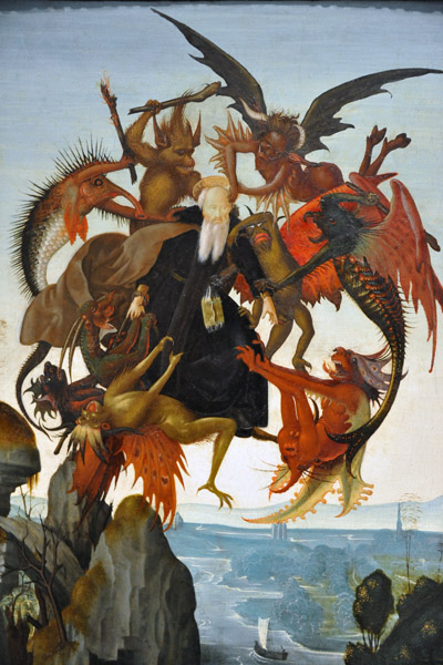 The Torment of Saint Anthony, Michelangelo's first known painting, ca 1487-1488