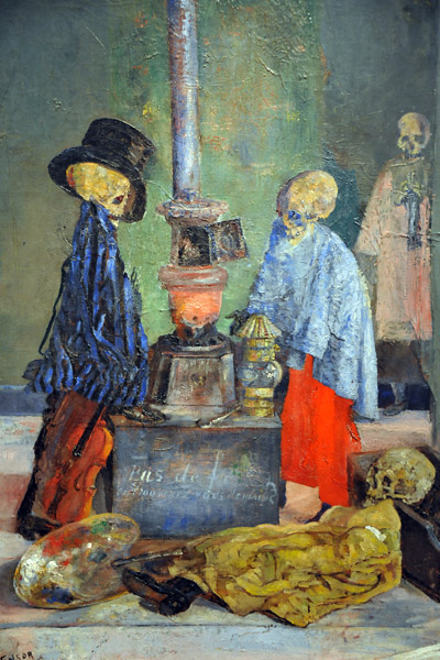 Skeletons Warming Themselves, James Ensor, 1889