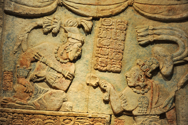 Presentation of Captives to a Maya Ruler, late Classic Period, ca 785 AD Mexico
