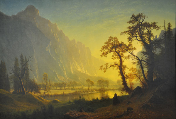 Sunrise, Yosemite Valley, Albert Bierstadt, ca 1870