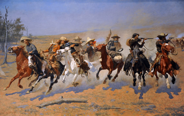 A Dash for the Timber, Frederic Remington, 1889