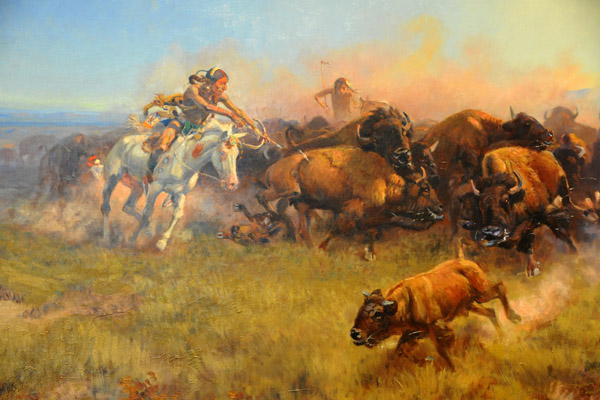 The Buffalo Hunt, Charles M. Russel, 1919