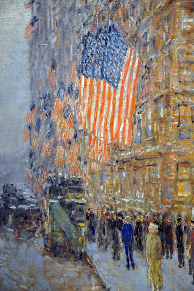 Flags on the Waldorf, Childe Hassam, 1916