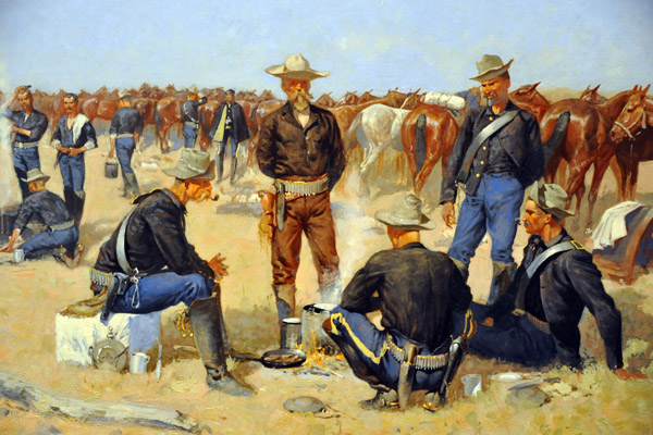 A Cavalryman's Breakfast on the Plains, Frederic Remington, ca 1892