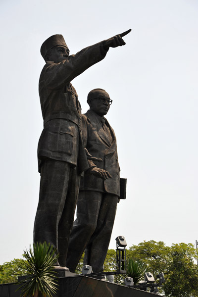 Soekarno and Hatta after which the Jakarta Airport in Cenkareng is named