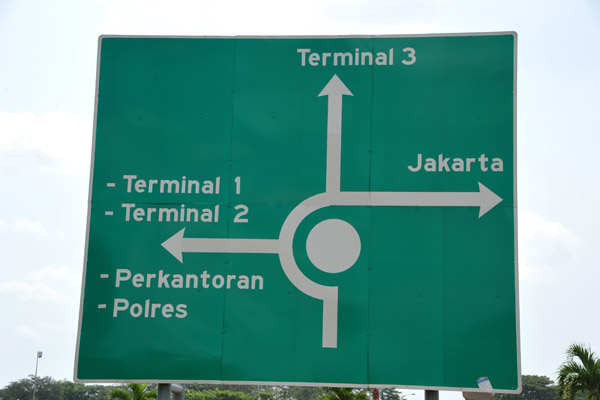 Road sign - Soekarno-Hatta International Airport