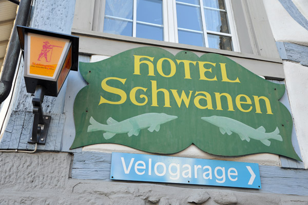 Hotel Schwanen, Stein am Rhein vor der Brugg