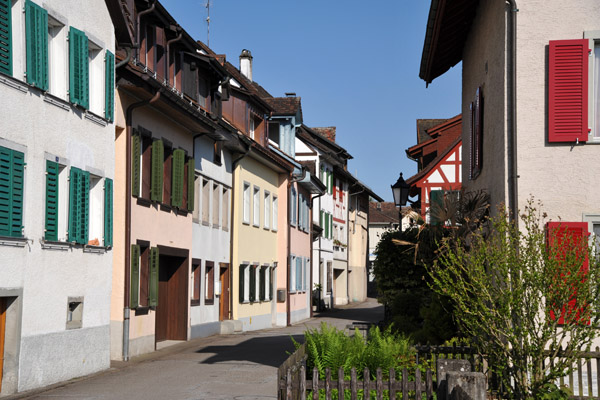 Rhiweg, Stein am Rhein vor der Brugg