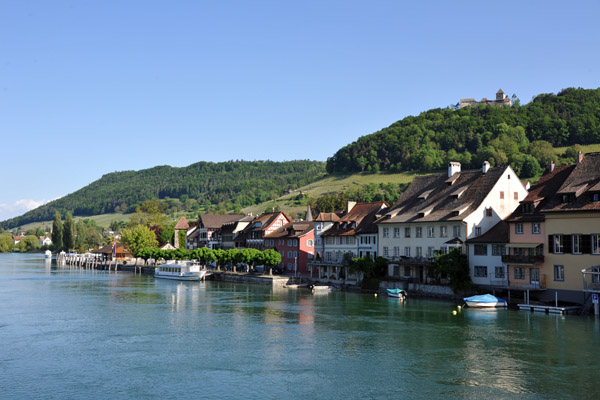 North bank of the Rhine from the Rheinbrücke, Stein am Rhein
