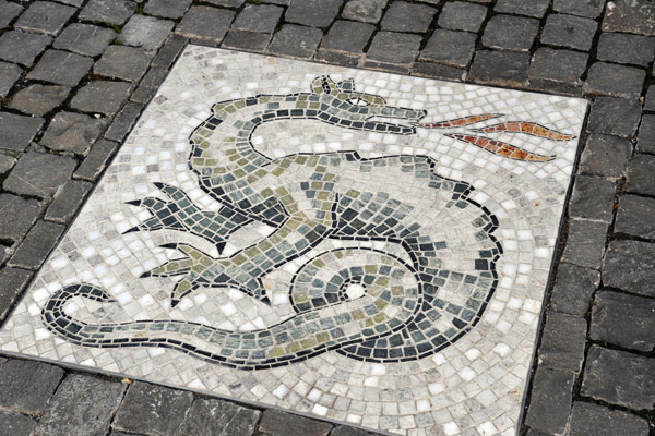 Mosaic of a dragon, Unterstadt, Stein am Rhein