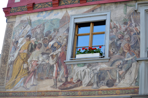 Fresco, Stein am Rhein town hall, Rathausplatz