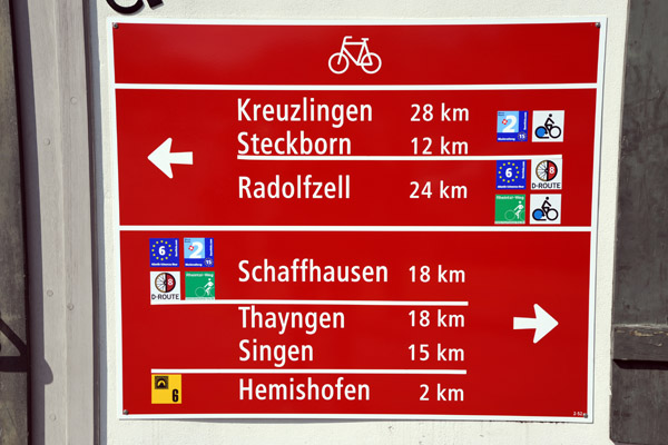 Rheinradweg cycle route - Kreuzlingen to Schaffhausen