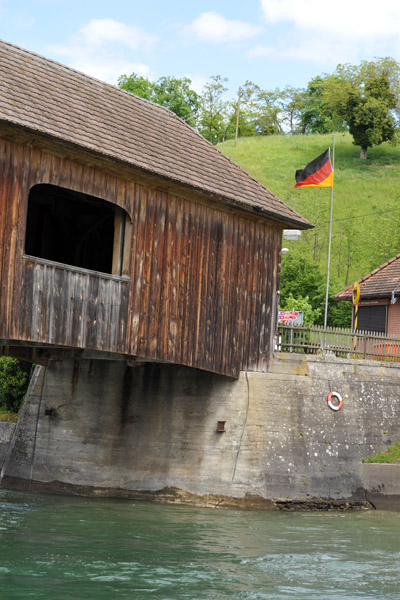 German side of the international covered bridge at Diesenhofen