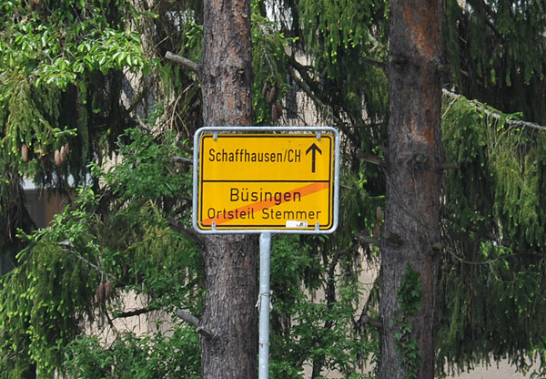 Schaffhausenerstrasse in the German exclave of Bsingen