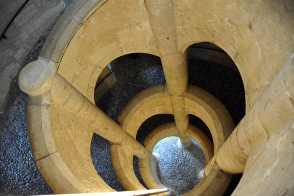 Stone staircase inside the Munot, Schaffhausen