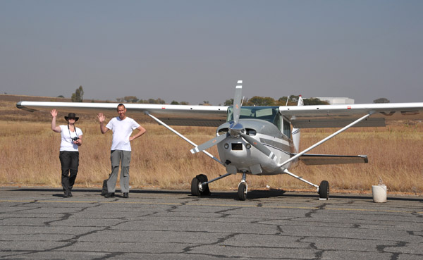 Stephanie and Johannes with V5-JOG