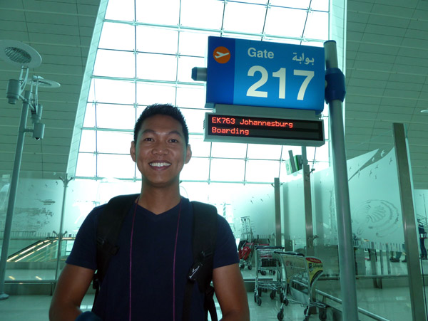 Dennis Departing Dubai for Johannesburg, May 2012