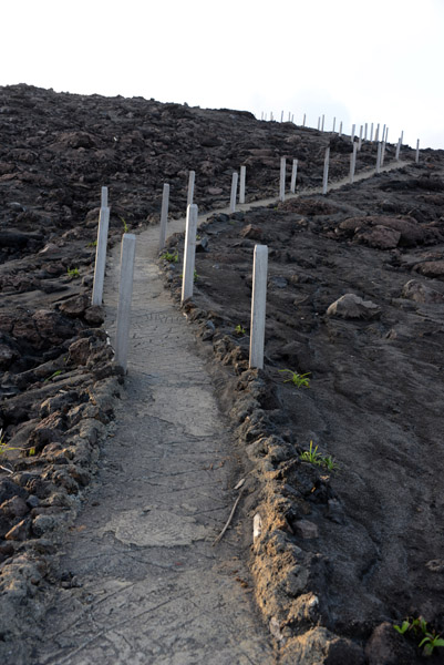 The short trail to the crater rim at the summit of Mt. Yasur