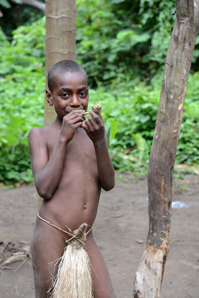 Yakel boy with a pipe, Tanna