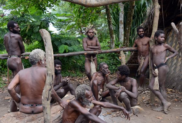 Men of the Louinio Nambas Kastom Village, Tanna