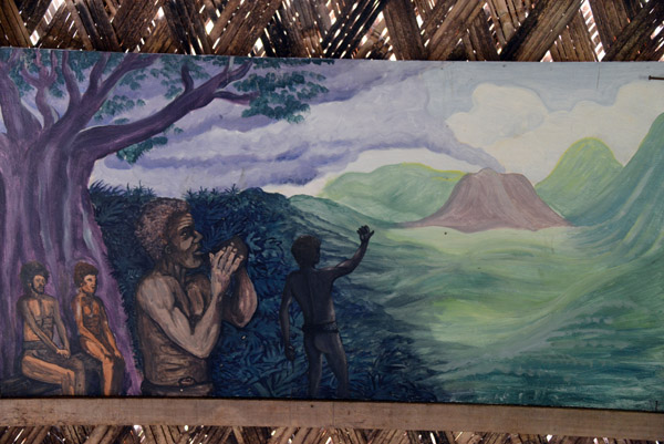 Painting depicting on of the legends of Tanna, Vanuatu