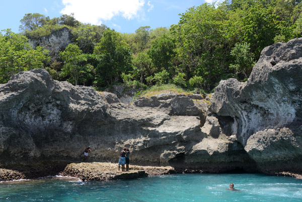 At the entrance to the Blue Cave
