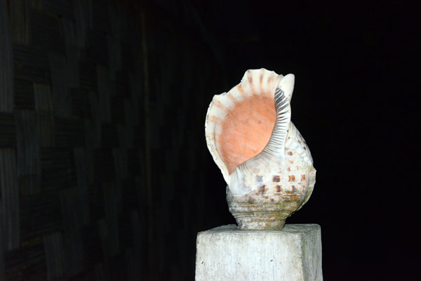 Conch shell atop the John Frum monument