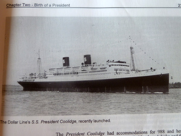 The S.S. President Coolidge was launched in 1931 for the Dollar Steamship Lines and American President Lines