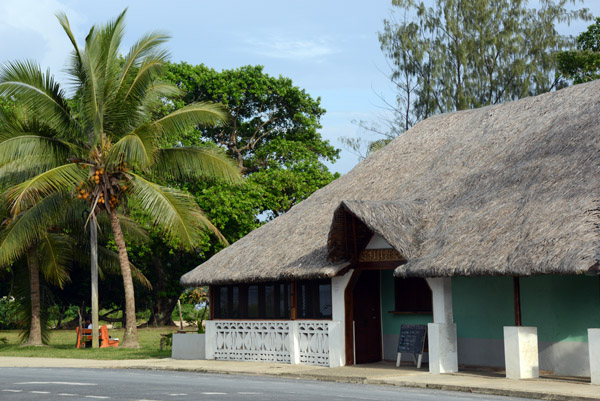 Thatched caf at Unity Park, Luganville