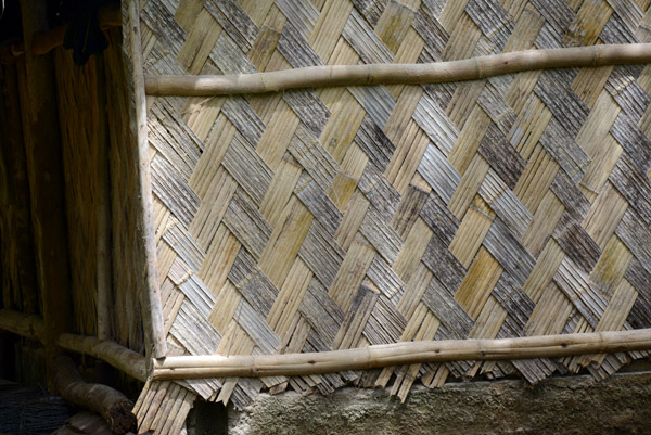 Details of the woven mats used in traditional hut construction