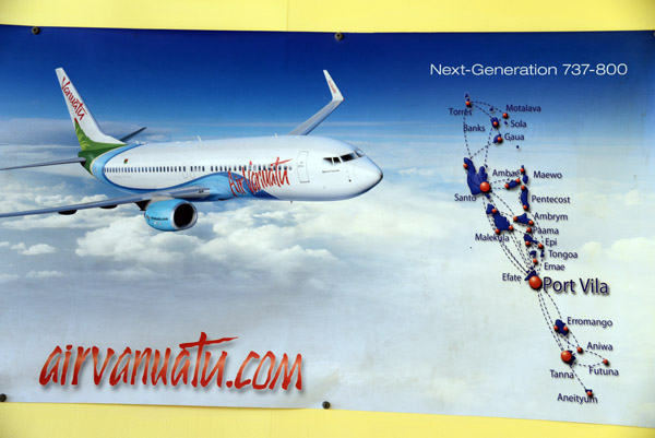 Air Vanuatu domestic route map