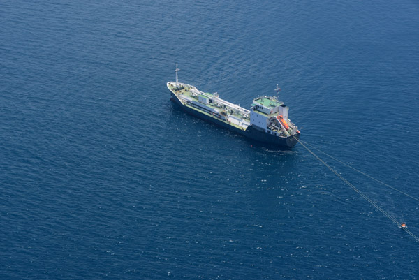 Pacific Gas Tanker moored in the Luganville Channel, Vanuatu