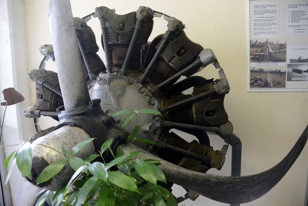 Salvaged engine of a World War II wreck, Bauerfield Airport, Vanuatu