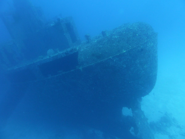 Stern of the M/V Semle Federsen wreck, Port Vila