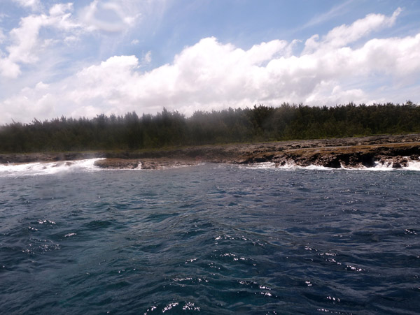 The wreck is just offshore but in fairly deep water -