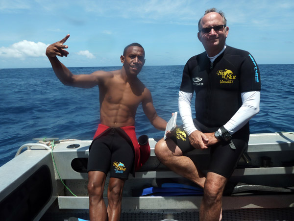 The divemaster and another guest