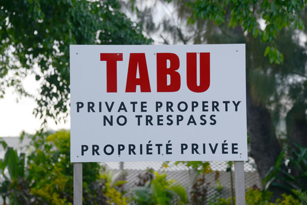 Tabu - Private Property, Port Vila waterfront