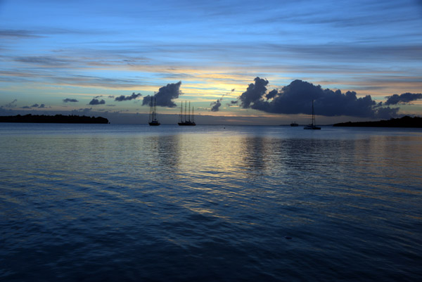 Evening falls over Vila Bay, Port Vila-Vanuatu