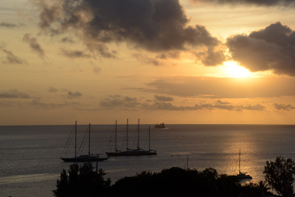 Vila Bay from the hill at sunset
