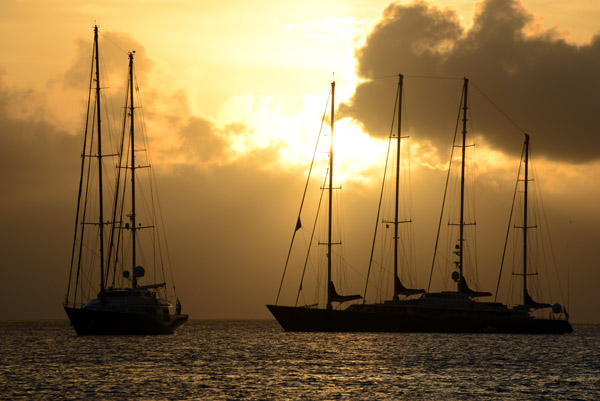 Sunset with tall masts, Port Vila-Vanuatu