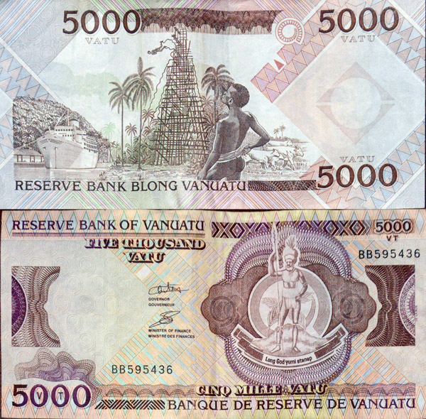 Vanuatu Banknote - 5000 Vatu