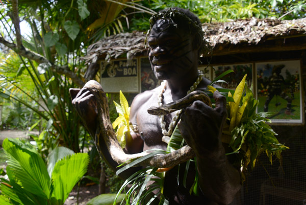The guide with a Pacific Boa, Secret Garden
